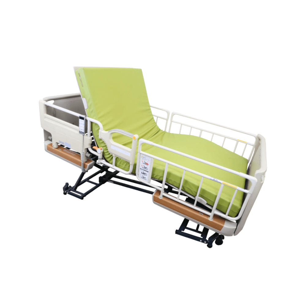 เตียงผู้ป่วยไฟฟ้า PARAMOUNT BED รุ่น Rakusho Z สีเรซิ่น พร้อมที่นอน รุ่น General Mattress